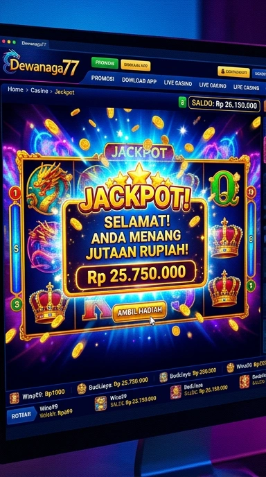 Tampilan antarmuka pengguna dewanaga77 yang bersih dan jelas.